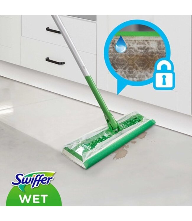 Swiffer Starterskit vloerwisser met 8 Stofdoeken en 3 Natte Doeken