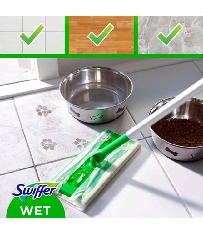 Swiffer Starterskit vloerwisser met 8 Stofdoeken en 3 Natte Doeken