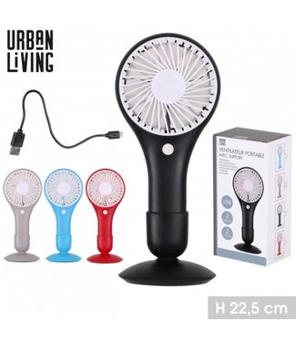 Draagbare Ventilator met Standaard – H22,5 cm – 4 Geassorteerde Kleuren