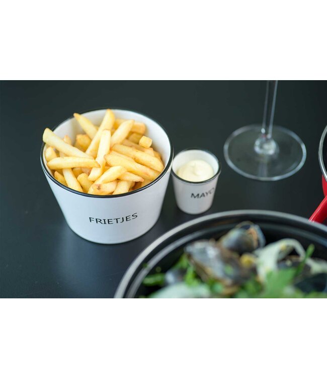 Cosy & Trendy Kom met tekst Frietjes - dia.13H7,5cm