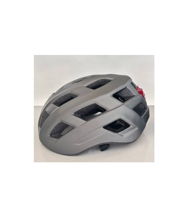 Benson Fietshelm met verlichting - Grijs - M