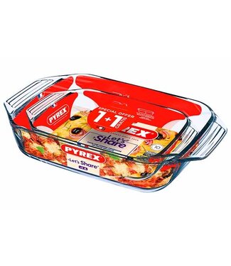 Pyrex Ovenschotel - 1,4L + 3L - rechthoekig