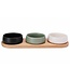 Cosy & Trendy Aperoset - 4 delig - serveerplank met 3 kommetjes