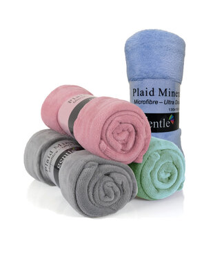 Plaid Mineral 130x150cm – 4 Kleuren | Lichtgewicht Fleece Deken 100% Polyester
