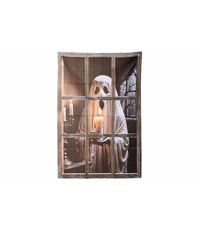 Decostof Ghost Zwart Wit 80H120cm – Textiel