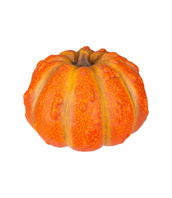 Cosy @ Home Pompoen Grainy Oranje 24,1x23,6xH15,8cm Rond Keramiek – Halloween Decor