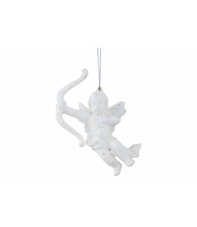 Cosy @ Home Cupido Hanger Wit Glitter – 11 cm