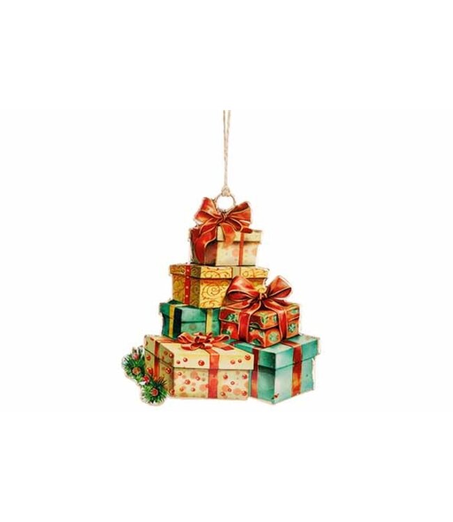 Cosy @ Home Vintage Cadeautjes Hanger – Metaal – 10,5 cm