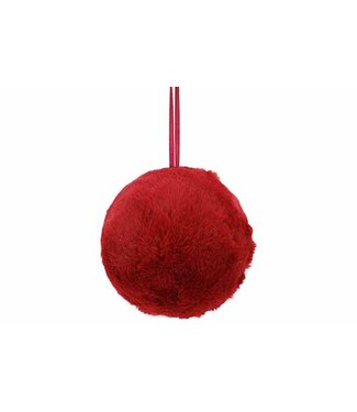 Cosy @ Home Kerstbal Bordeaux Fur Ø10cm
