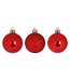 Cosy @ Home Kerstballen -  Rood - Set 12 - Ø6cm