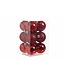 Cosy @ Home Kerstballen -  Rood - Set 12 - Ø6cm