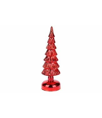 Cosy @ Home Antieke Kerstboom Rood 27cm Glas