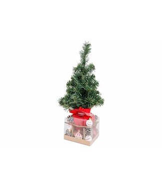 Cosy @ Home Kunstkerstboom 46cm + 27 Decoraties Rood
