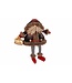 Cosy @ Home Zittende Kerstman Bordeaux 60cm