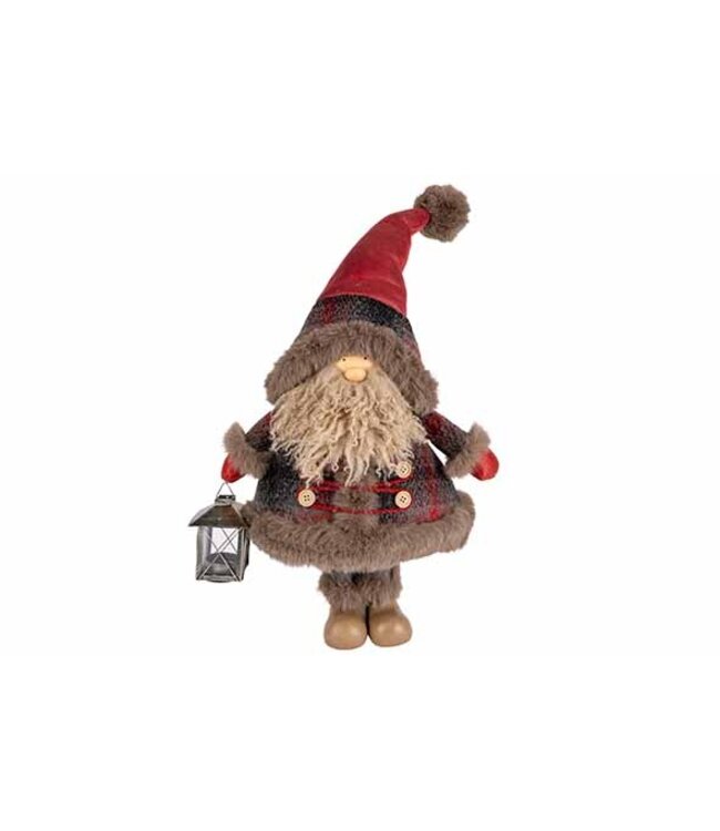 Cosy @ Home Staande Kerstman Bordeaux 62cm