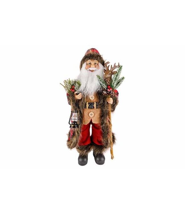 Cosy @ Home Santa Checkers Rood/Groen 46cm
