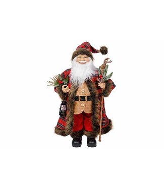 Cosy @ Home Santa Checkers Rood/Groen 61cm