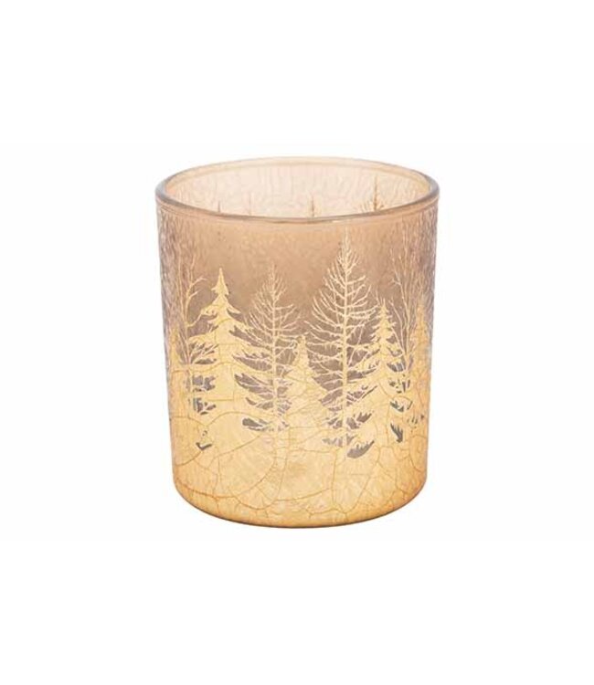 Cosy @ Home Crackle Theelichthouder Goud 8cm