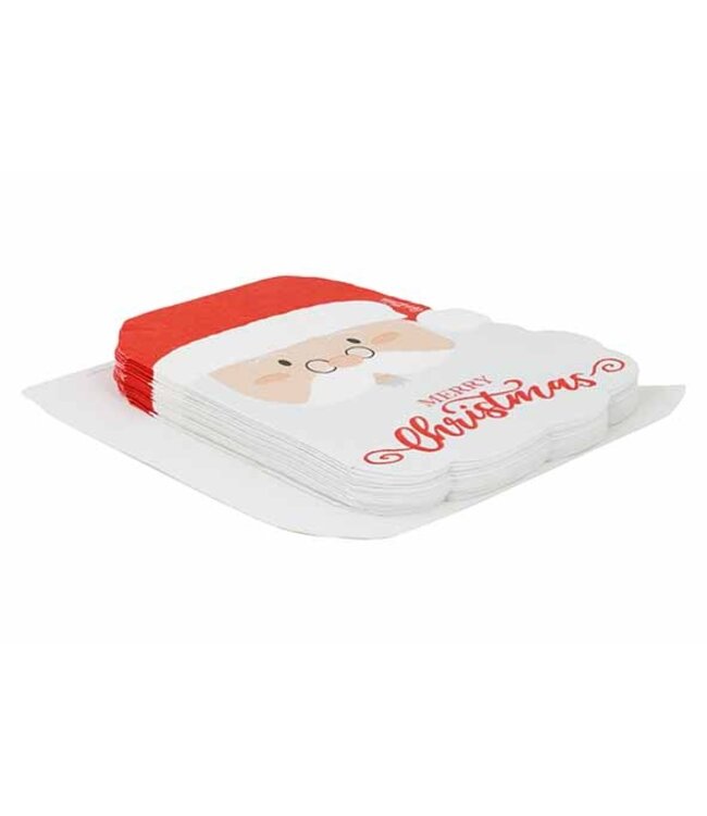 Cosy & Trendy Santa Servetten Rood/Wit 33cm – Set 16