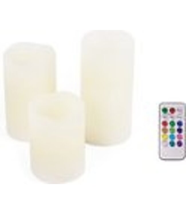 Benson LED kaarsen set - RGB - met afstandsbediening - 3 stuks
