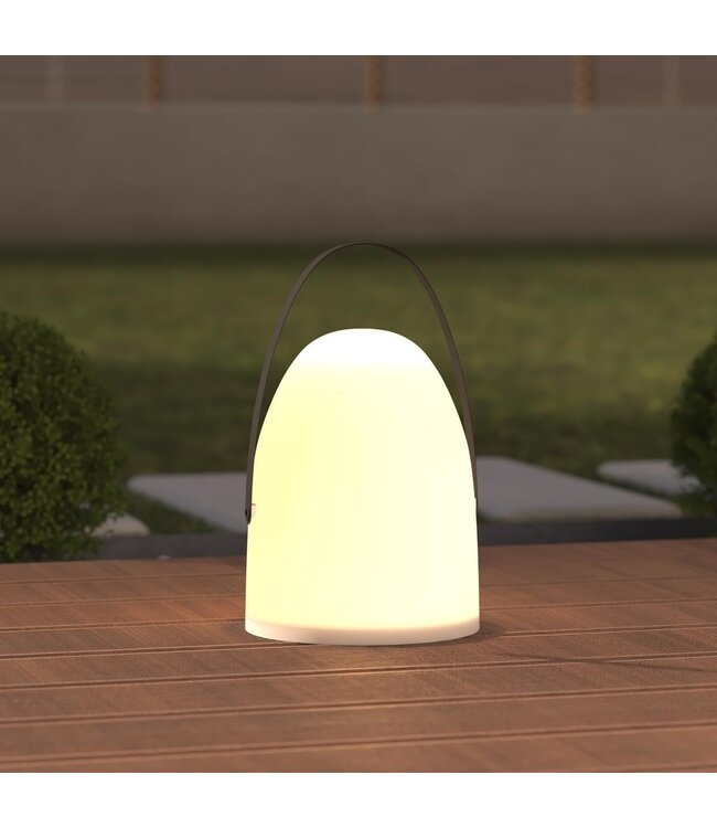 Atmosphera LED Buitenlamp met Handvat – Warmwit Ø21 x H30 cm