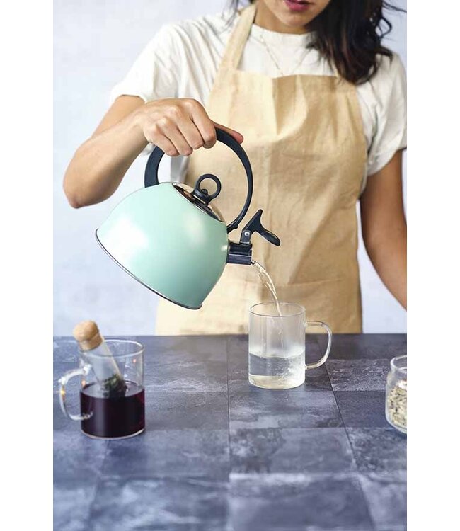 Cosy & Trendy Fluitketel Mintgroen 1,7L – RVS met Nylon Handvat Ø18 x H21,5 cm