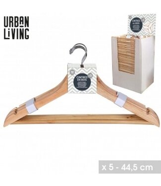 Urban Living Kleerhanger - set van 5 - hout