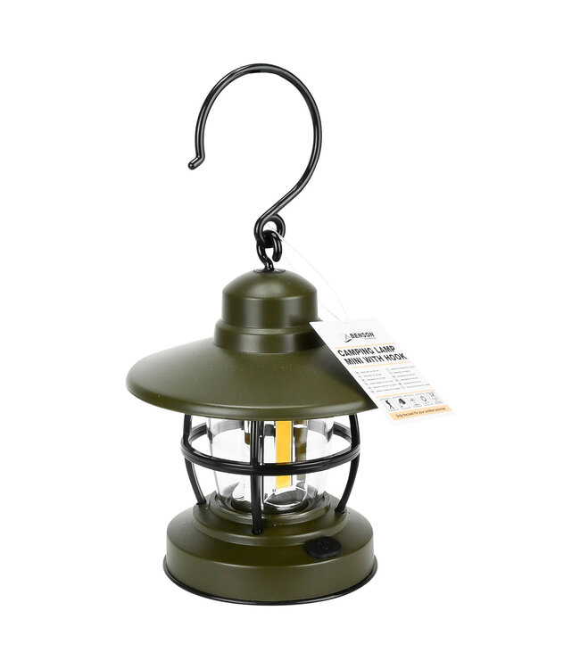 Benson Mini Campinglamp met Haak – 80 Lumen LED (COB)