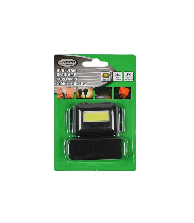 Hofftech Hoofdlamp 2W COB – 80 Lumen met 3 Lichtmodi
