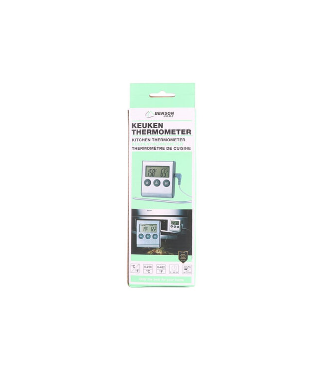 Benson Digitale Keukenthermometer - Vleesthermometer - Incl. timer, en warmte alarm