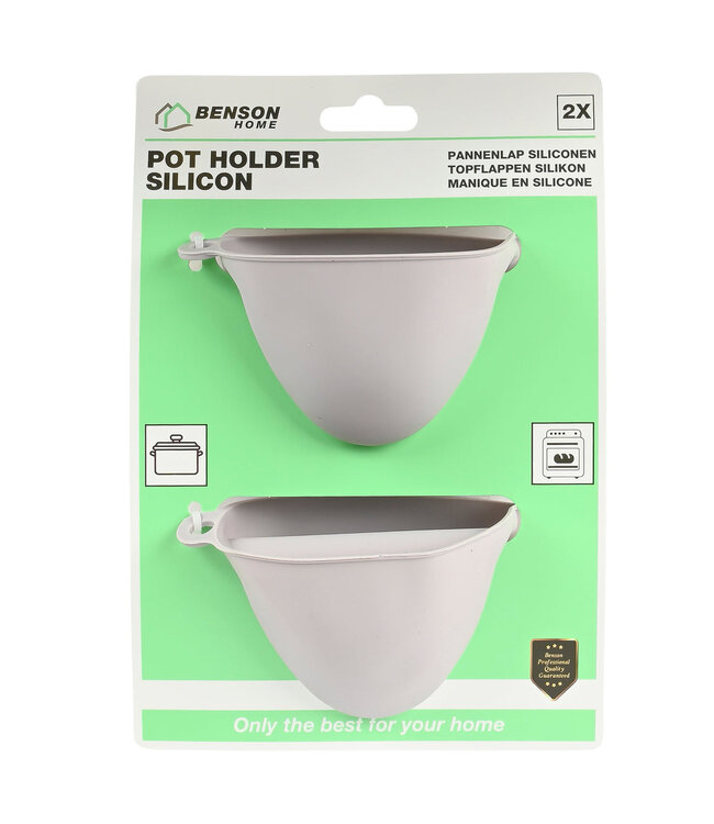 Benson Siliconen Pannenlappen 2 Stuks – Hittebestendig tot 230°C