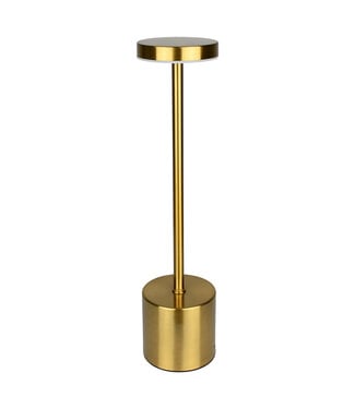 Benson Oplaadbare Dimbare Tafellamp Metaal Goud – LED Sfeerlamp