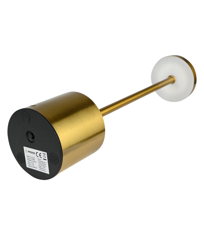 Benson Oplaadbare Dimbare Tafellamp Metaal Goud – LED Sfeerlamp