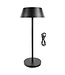 Benson Solar Tafellamp Metaal Zwart – Oplaadbare LED Sfeerlamp