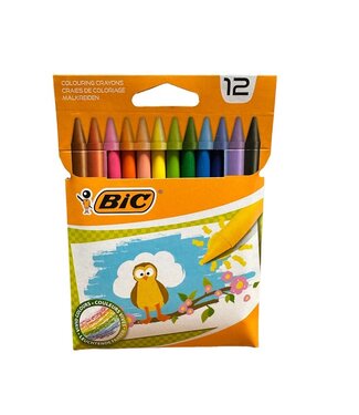 Bic Wax Crayons 12 Stuks | Waskrijt voor Kinderen