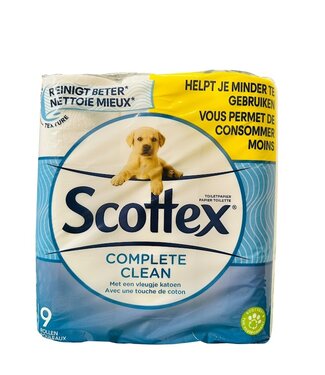 Scottex Complete Clean Toiletpapier 2-Laags 9 Rollen