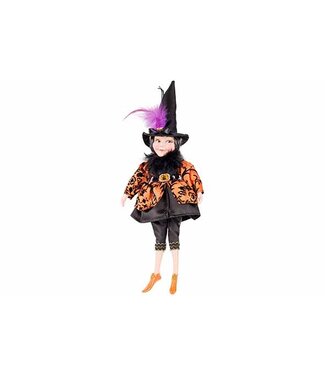 Cosy @ Home Heks Hangend Deluxe Zwart Oranje – 40 cm | Halloween