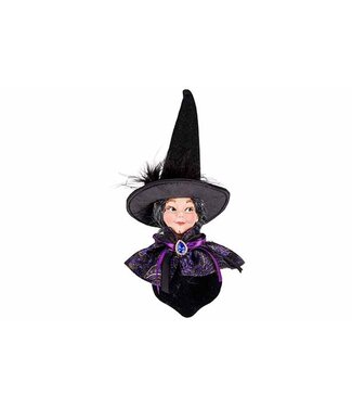 Cosy @ Home Heks Hangend Deluxe Zwart Paars 30 cm | Halloween