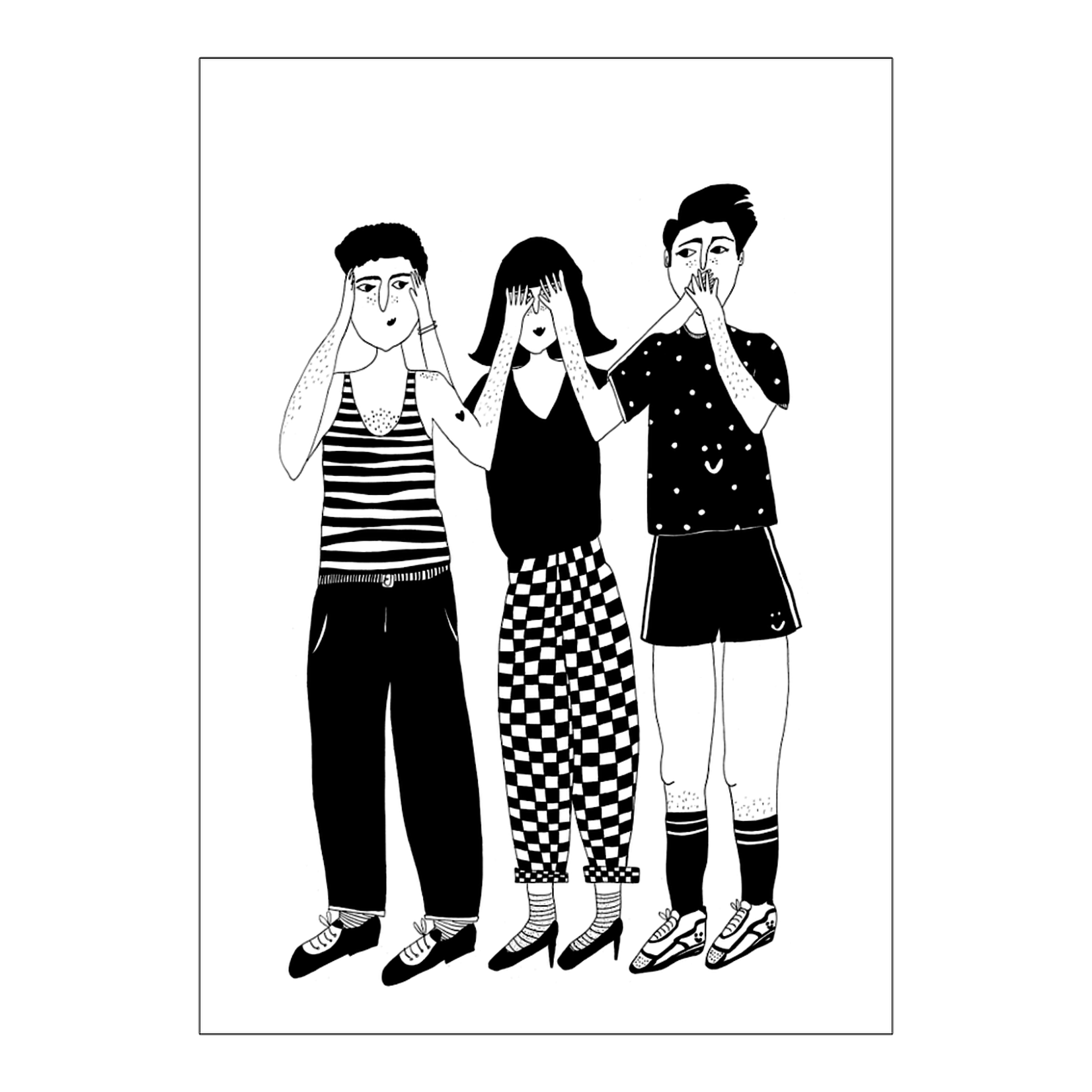 HELEN B - Carte postale Hear see and shut up