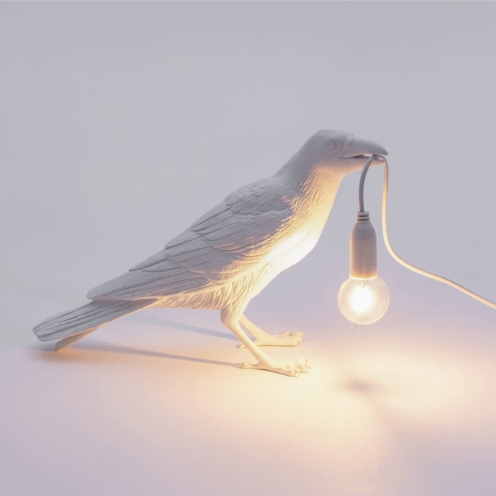 SELETTI SELETTI - The bird lamp - Waiting - White - Intérieur