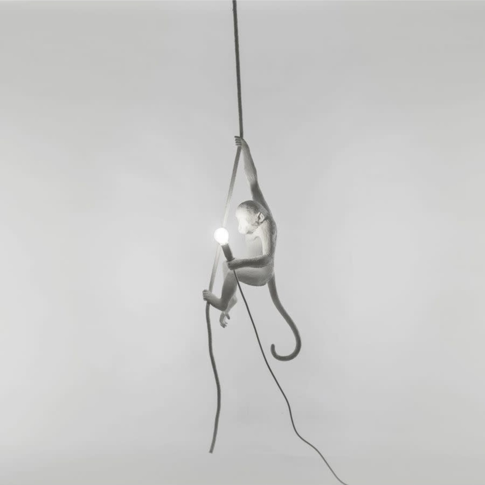 SELETTI SELETTI - The Monkey Lamp (N°4) With rope - White - Intérieur