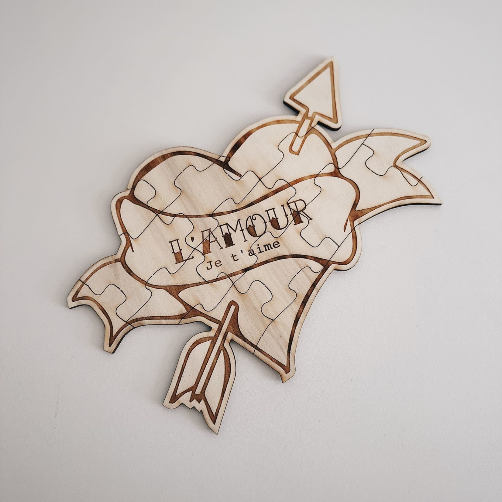 One Of A Kind LASERCUT - Puzzle - L'amour. je t'aime