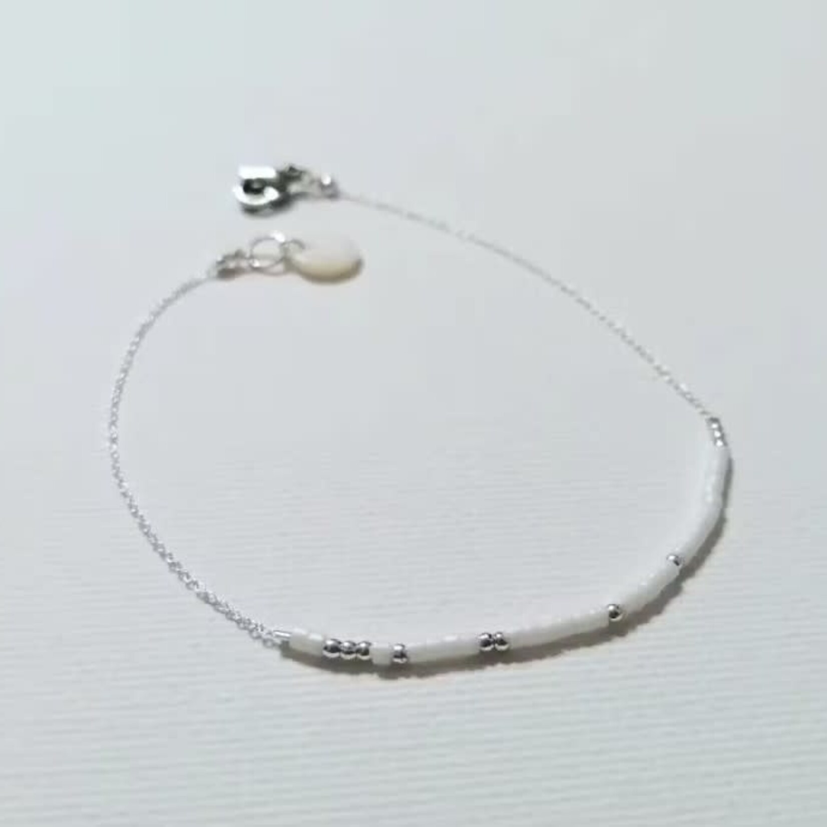 Bracelet - Charline argent et blanc