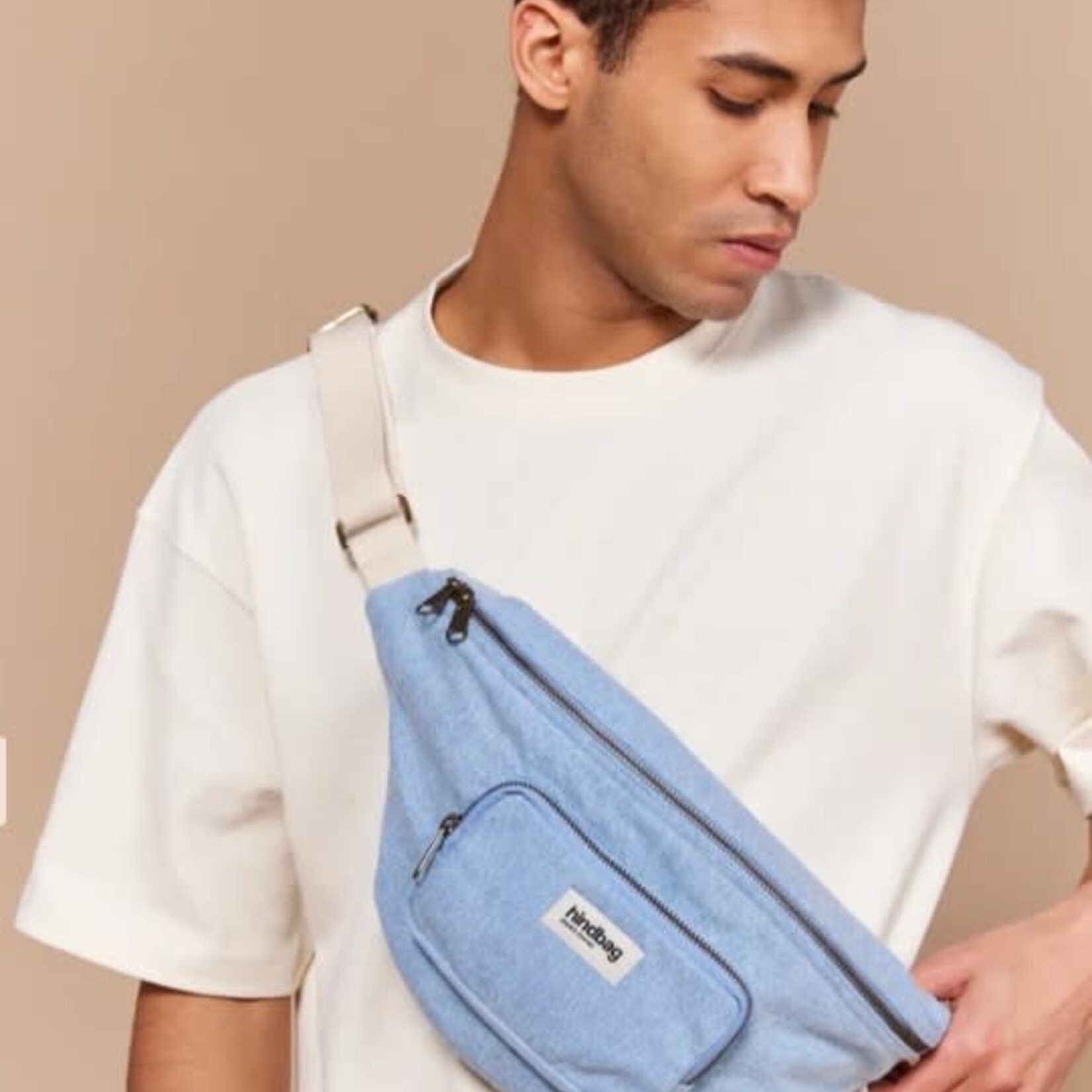 HINDBAG HINDBAG - Sac banane Sofia - Denim bleu