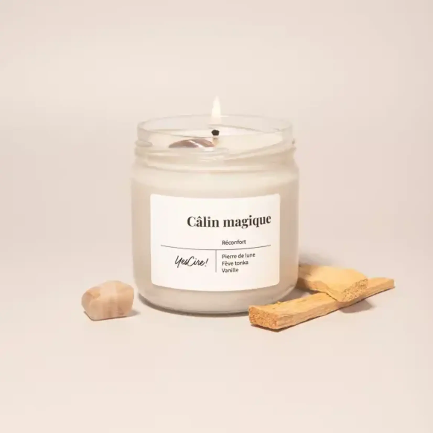 YES CIRE - Câlin magique | Bougie pierre de lune "réconfort"