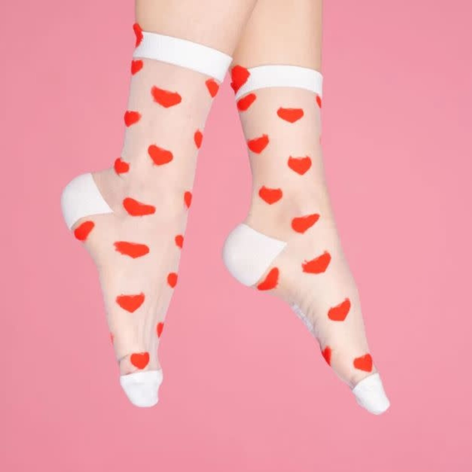 coucou suzette Coucou Suzette - Chaussettes transparentes Coeur - 36/40