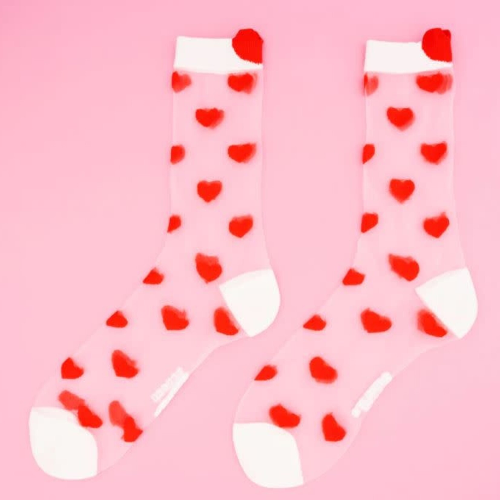 coucou suzette Coucou Suzette - Chaussettes transparentes Coeur - 36/40