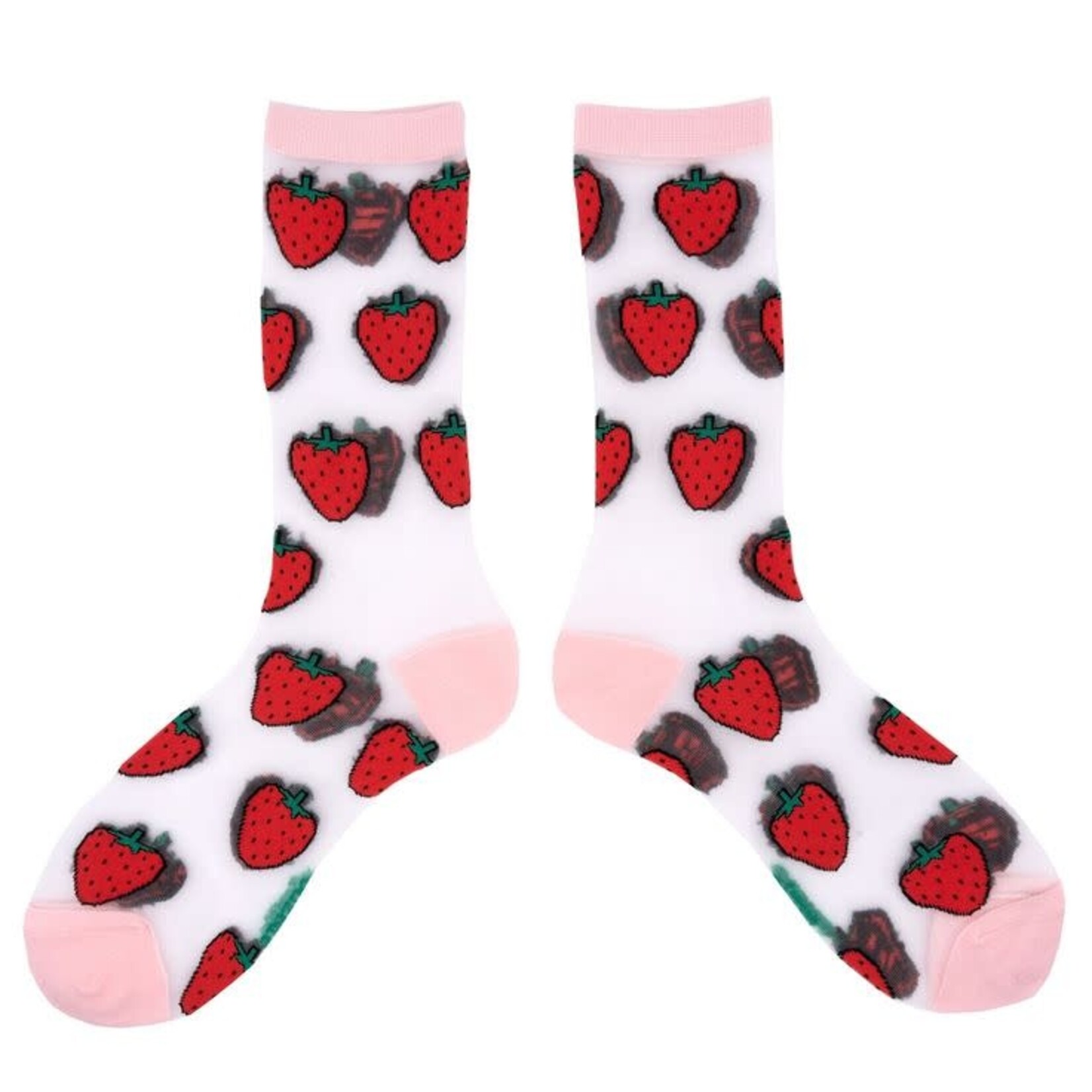 coucou suzette Coucou Suzette - Chaussettes transparentes Fraise  - 36/40