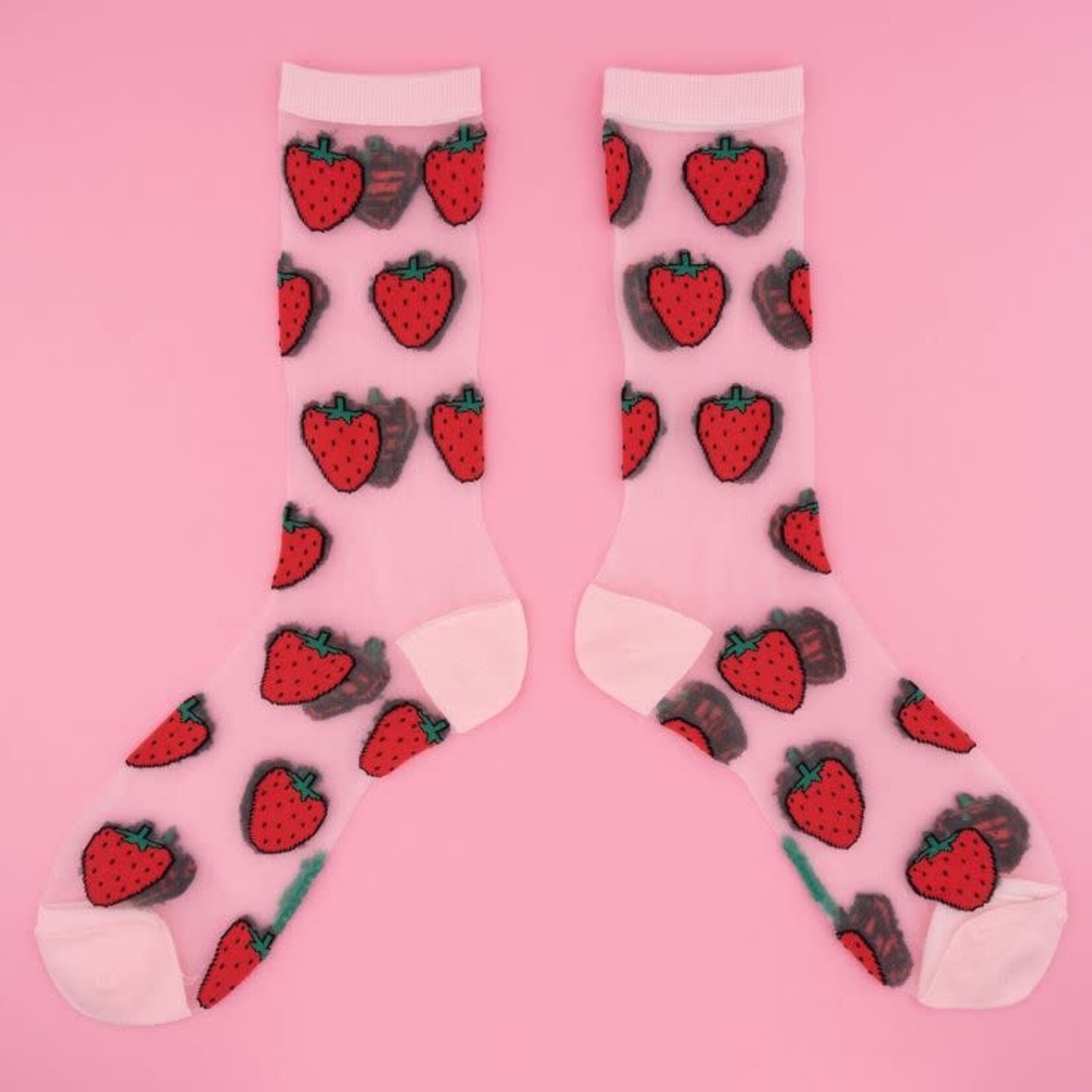 coucou suzette Coucou Suzette - Chaussettes transparentes Fraise  - 36/40