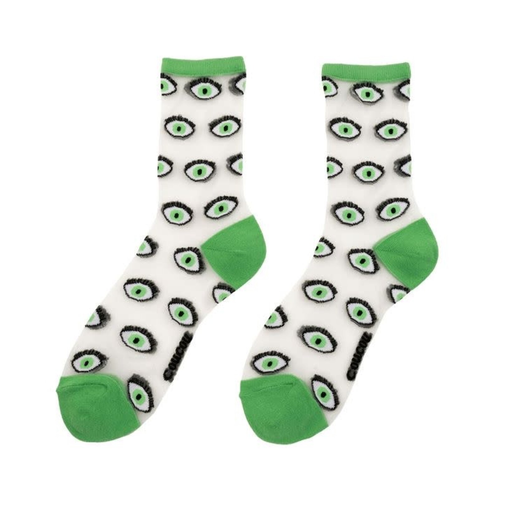 coucou suzette Coucou Suzette - Chaussettes transparentes Oeil - Vert  - 36/40